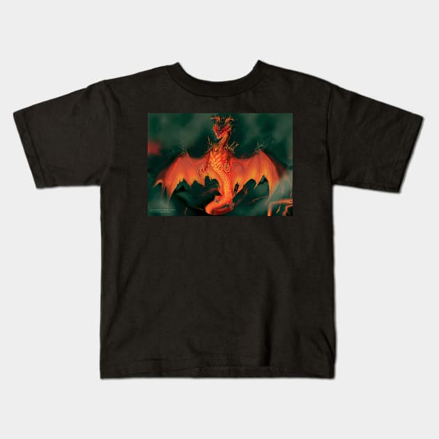 'Brimstone', Fire Dragon Kids T-Shirt by drakhenliche